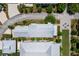 Overhead view of a residence with pristine landscaping, showcasing a modern home with a well-manicured outdoor space at 1466 Mizzen Aly, Johns Island, SC 29455
