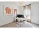 Bright office space with modern chandelier and stylish decor at 1819 Nola Run, Summerville, SC 29485