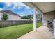 The backyard boasts a stainless steel grill and concrete patio at 201 Maywood Dr, Moncks Corner, SC 29461