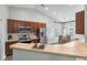 Open concept kitchen showcasing stainless steel appliances and ample countertop space at 201 Maywood Dr, Moncks Corner, SC 29461