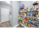 Organized walk-in pantry with plenty of shelving for food storage at 201 Maywood Dr, Moncks Corner, SC 29461