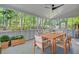 Screened porch with table and chairs overlooking green backyard at 303 High Grove Rd, Summerville, SC 29485