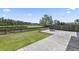 Fully fenced backyard featuring a stone fire pit, lush grass, and a tranquil view of the lake at 316 Beachgrass Ln, Summerville, SC 29486