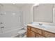 Bathroom featuring a single sink vanity and tiled shower-tub combination at 316 Beachgrass Ln, Summerville, SC 29486