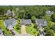 Aerial view of single Gathering homes in a tree-lined neighborhood with well-maintained lawns at 3312 Telford Ct, Summerville, SC 29485