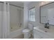Bathroom featuring a shower-tub combo, toilet and modern vanity at 4028 Babbitt St, Charleston, SC 29414