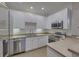 Well-lit kitchen featuring stainless steel appliances, neutral countertops, and white cabinetry at 4028 Babbitt St, Charleston, SC 29414