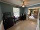 Laundry room featuring modern washer and dryer, built-in desk and access to the dining room at 409 Azalea Dr, Walterboro, SC 29488