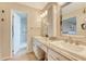 Bathroom with double sinks and a walk-in shower at 4636 Ashley View Ln, North Charleston, SC 29405