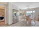 Eat-in kitchen with stainless steel appliances and access to the backyard at 4636 Ashley View Ln, North Charleston, SC 29405