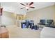 Bedroom featuring neutral walls, ceiling fan, and ample space for a home office at 104 Study Ct, Ladson, SC 29456