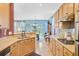 Open-concept kitchen featuring sleek appliances, and a view into the dining area at 104 Study Ct, Ladson, SC 29456