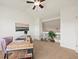 Office space featuring a ceiling fan and a bright window, with wood desk for computer work at 105 Brockman Way, Goose Creek, SC 29445