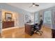 Comfortable office with hardwood floors, providing an ideal workspace for remote work at 109 Cypress Plantation Rd, Moncks Corner, SC 29461