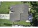 This is an aerial view of the roof and large yard at 112 Lewisfield Dr, North Charleston, SC 29418