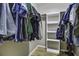 Walk-in closet with ample hanging space and built-in shelving at 112 Lewisfield Dr, North Charleston, SC 29418