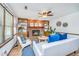 Cozy living room with a brick fireplace, built-in shelves, and comfortable seating arrangement at 115 W Park Ln, Summerville, SC 29486