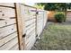 New fence in backyard providing privacy for entertaining and relaxing in the outdoor space at 116 Marshside Dr, Summerville, SC 29485
