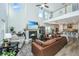 Bright living room featuring a fireplace, high ceilings, clerestory windows, and comfortable seating at 119 Lucca Dr, Summerville, SC 29486