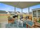 Screened porch with an outdoor sitting area and views of the backyard at 1226 Spotflower St, Summerville, SC 29485