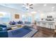 Open-concept living area blending the kitchen, dining, and living spaces for seamless flow at 1242 Schirmer St, Mount Pleasant, SC 29464