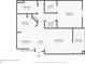 Floor plan layout highlighting the dimensions of the kitchen, bedroom, living room, and dining area at 1300 Park West Blvd # 106, Mount Pleasant, SC 29466