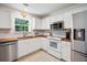 Modern kitchen features white cabinets, wood countertops, and stainless steel appliances at 1350 Water Edge Dr, Charleston, SC 29492