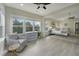 A view from the sunroom, this main bedroom is bright and spacious at 1464 Stratton Pl, Mount Pleasant, SC 29466