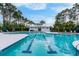 Inviting pool with lap lanes, surrounded by mature trees and lounge chairs at 1464 Stratton Pl, Mount Pleasant, SC 29466