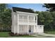 Charming two-story home featuring a covered front porch, upper level balcony, and attached garage at 1657 Clearpath Dr, Summerville, SC 29486