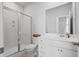 Bright bathroom featuring a shower, toilet, sink, and modern finishes at 1963 Longhorn Ln, Summerville, SC 29485