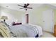 Bedroom featuring a ceiling fan, soft lighting, and carpeted floors for a cozy atmosphere at 2136 Kings Gate Ln, Mount Pleasant, SC 29466
