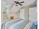 Cozy bedroom featuring a ceiling fan, two closets, and a window at 2136 Kings Gate Ln, Mount Pleasant, SC 29466