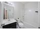A bright bathroom featuring a shower-tub combo and updated vanity at 278 Decatur Dr, Summerville, SC 29483