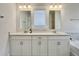 Bright bathroom featuring a double sink vanity with modern fixtures and great lighting at 2889 Backman St, Mount Pleasant, SC 29466