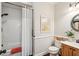 Bright and clean bathroom with a shower-tub combination and classic fixtures at 3616 Bagley Dr, Mount Pleasant, SC 29466