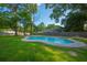 An inviting backyard featuring a sparkling in-ground pool and a well-maintained lawn perfect for relaxation and outdoor fun at 406 S Gum St, Summerville, SC 29483