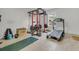 Two car garage with exercise equipment at 4060 Hartland St, Charleston, SC 29414