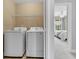 Modern laundry room with washer and dryer, conveniently located near the bedrooms, and carpet floor at 4060 Hartland St, Charleston, SC 29414