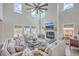 Bright and airy living room with high ceilings, large windows, and fireplace, perfect for relaxation and entertainment at 4314 Cotton Flat Rd, Summerville, SC 29485
