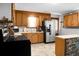 Functional kitchen with wood cabinets, countertops, and modern appliances at 4428 Maple Ridge Rd, Walterboro, SC 29488