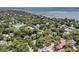 Breathtaking aerial view of a town near the ocean with lush foliage, showcasing its coastal charm and scenic beauty at 512 Whilden St, Mount Pleasant, SC 29464