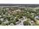 Stunning aerial view of the neighborhood showcasing lush greenery, mature trees and diverse architecture at 512 Whilden St, Mount Pleasant, SC 29464