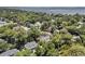 Aerial view showcasing the property's location amidst lush greenery and proximity to the waterfront at 512 Whilden St, Mount Pleasant, SC 29464