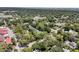Scenic aerial view of a residential area with mature trees, showcasing the community's peaceful atmosphere and layout at 512 Whilden St, Mount Pleasant, SC 29464