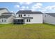 Expansive backyard with lush lawn and screened porch, offering a private and serene outdoor space at 513 Richfield Way, Summerville, SC 29486