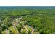Panoramic aerial view of a neighborhood nestled amongst trees with various colorful home roofs and well-manicured lawns at 565 Estates Dr, Walterboro, SC 29488