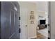 Inviting entrance features a modern door, warm paint, and an open view to the living room at 700 Daniel Ellis Dr # 5103, James Island, SC 29412
