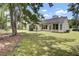 Exterior of house in the backyard with siding, lots of windows, and patio at 9016 Greenbriar Dr, Summerville, SC 29485