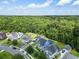 Aerial view of a suburban neighborhood with tree lined streets and mature trees at 1070 Moss Grove Dr, Moncks Corner, SC 29461